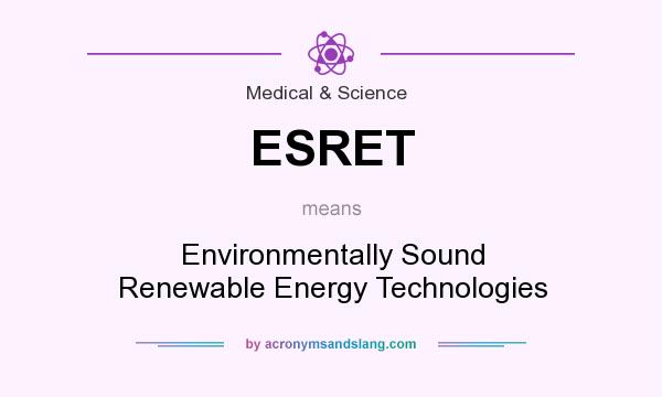 What does ESRET mean? It stands for Environmentally Sound Renewable Energy Technologies