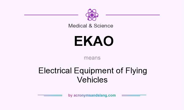 What does EKAO mean? It stands for Electrical Equipment of Flying Vehicles
