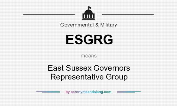 What does ESGRG mean? It stands for East Sussex Governors Representative Group
