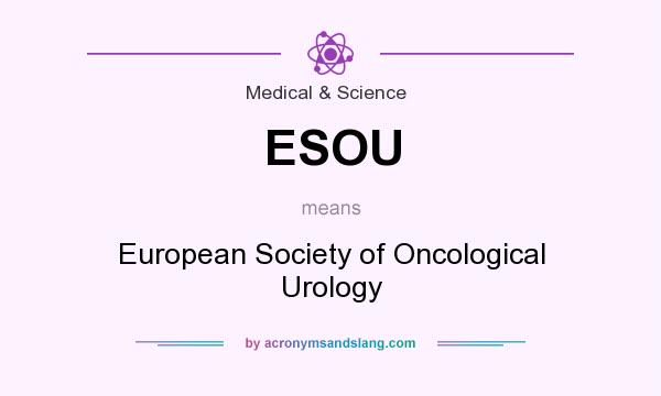 What does ESOU mean? It stands for European Society of Oncological Urology