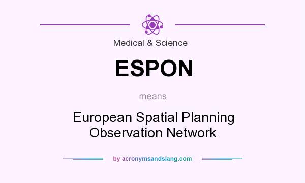 What does ESPON mean? It stands for European Spatial Planning Observation Network