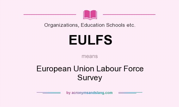 What does EULFS mean? It stands for European Union Labour Force Survey
