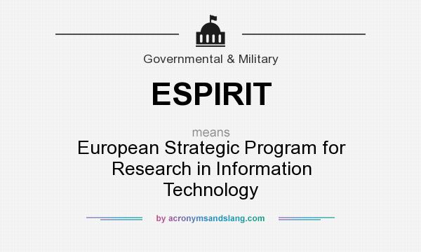 What does ESPIRIT mean? It stands for European Strategic Program for Research in Information Technology