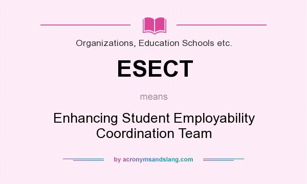 What does ESECT mean? It stands for Enhancing Student Employability Coordination Team
