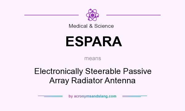 What does ESPARA mean? It stands for Electronically Steerable Passive Array Radiator Antenna