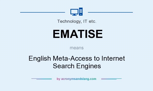 What does EMATISE mean? It stands for English Meta-Access to Internet Search Engines
