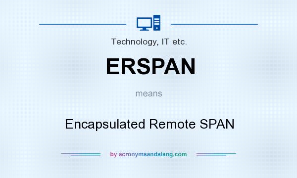 What does ERSPAN mean? It stands for Encapsulated Remote SPAN