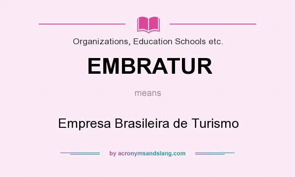 What does EMBRATUR mean? It stands for Empresa Brasileira de Turismo