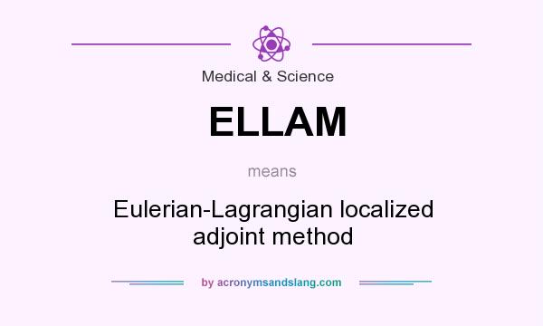 What does ELLAM mean? It stands for Eulerian-Lagrangian localized adjoint method