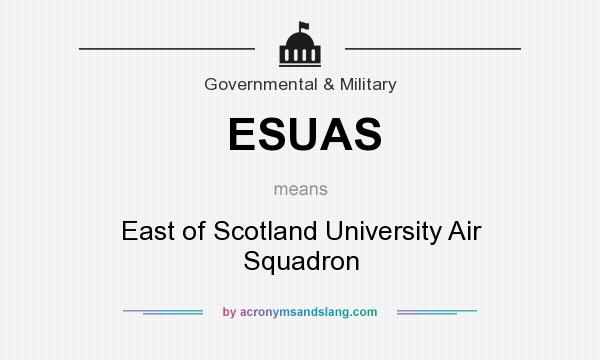 What does ESUAS mean? It stands for East of Scotland University Air Squadron