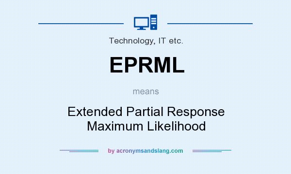 What does EPRML mean? It stands for Extended Partial Response Maximum Likelihood