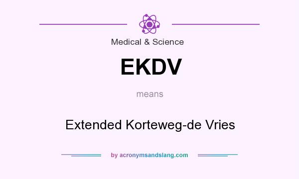 What does EKDV mean? It stands for Extended Korteweg-de Vries