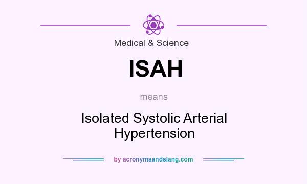 What does ISAH mean? It stands for Isolated Systolic Arterial Hypertension