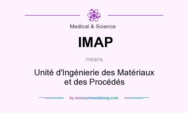 What does IMAP mean? It stands for Unité d`Ingénierie des Matériaux et des Procédés