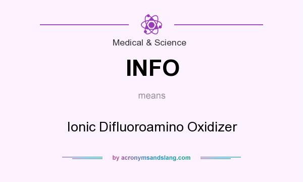 What does INFO mean? It stands for Ionic Difluoroamino Oxidizer