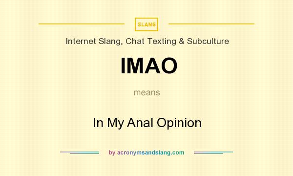 Anal Slang