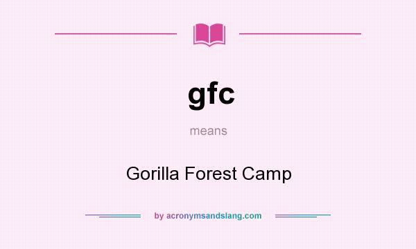 What does gfc mean? It stands for Gorilla Forest Camp