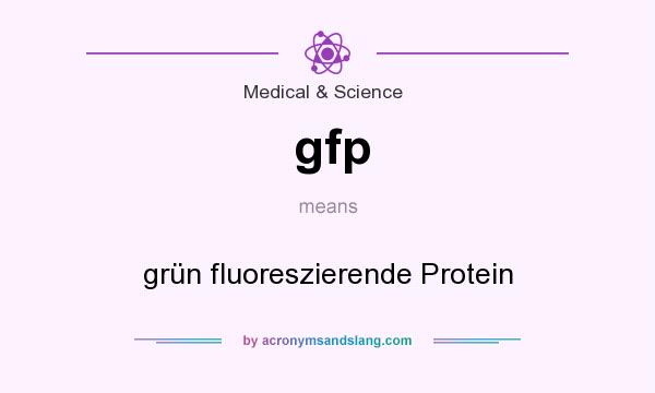 What does gfp mean? It stands for grün fluoreszierende Protein