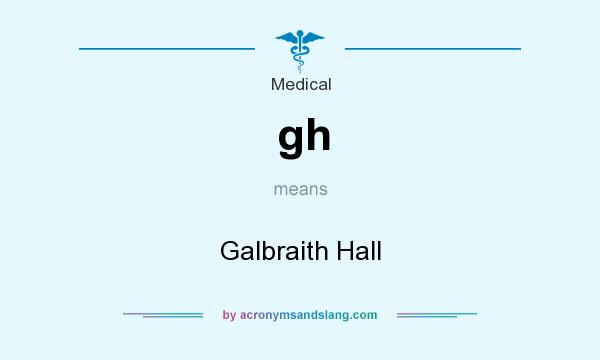What does gh mean? It stands for Galbraith Hall