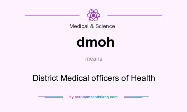 What does dmoh mean? It stands for District Medical officers of Health