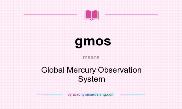 What does gmos mean? It stands for Global Mercury Observation System