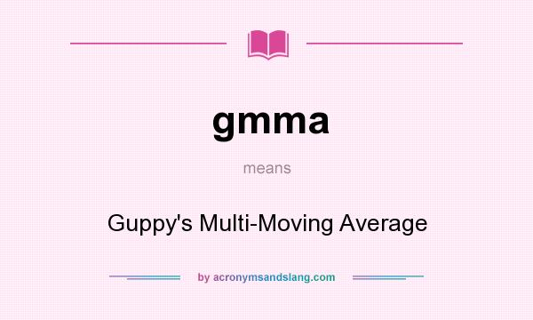What does gmma mean? It stands for Guppy`s Multi-Moving Average