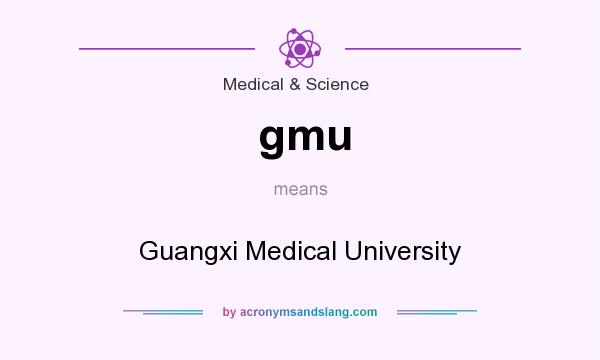 What does gmu mean? It stands for Guangxi Medical University