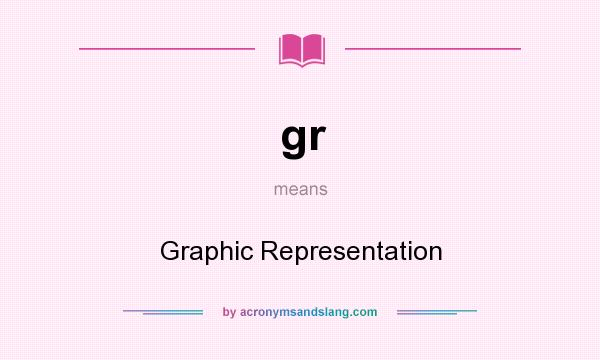 What does gr mean? It stands for Graphic Representation