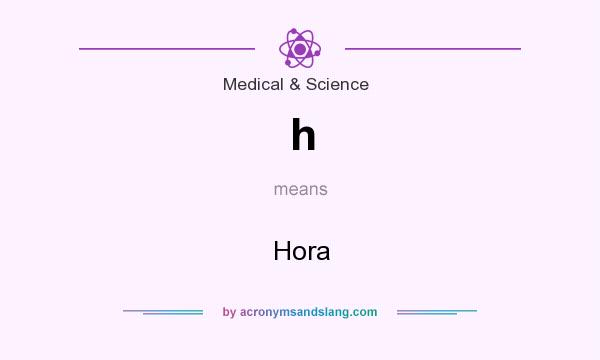What does h mean? It stands for Hora