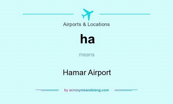 What does ha mean? It stands for Hamar Airport