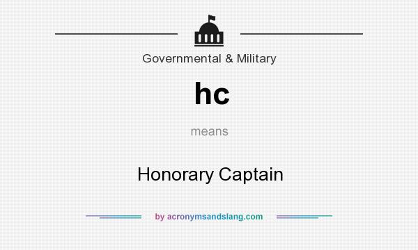 What does hc mean? It stands for Honorary Captain