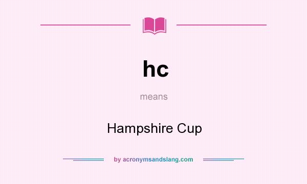 What does hc mean? It stands for Hampshire Cup