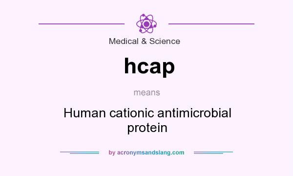What does hcap mean? It stands for Human cationic antimicrobial protein