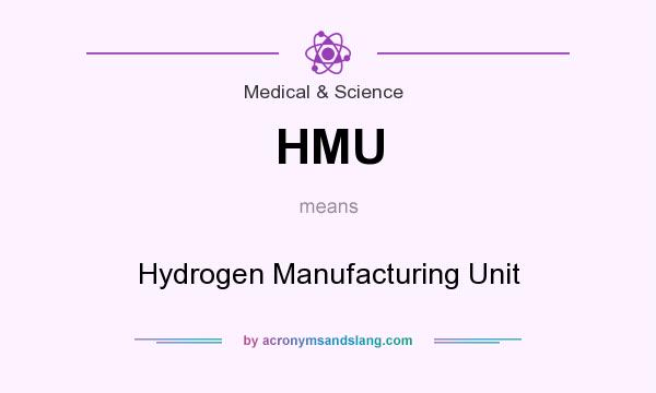 What does HMU mean? It stands for Hydrogen Manufacturing Unit
