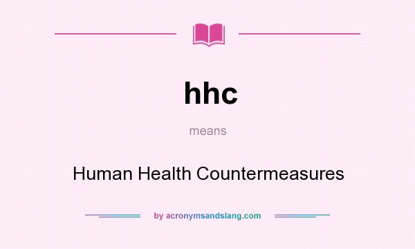 What does hhc mean? It stands for Human Health Countermeasures