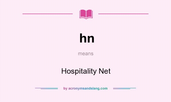 What does hn mean? It stands for Hospitality Net