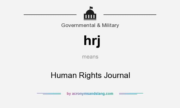 What does hrj mean? It stands for Human Rights Journal