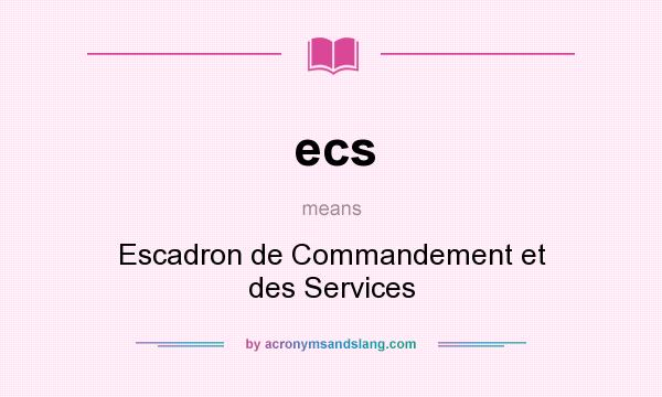 What does ecs mean? It stands for Escadron de Commandement et des Services