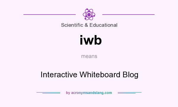 What does iwb mean? It stands for Interactive Whiteboard Blog