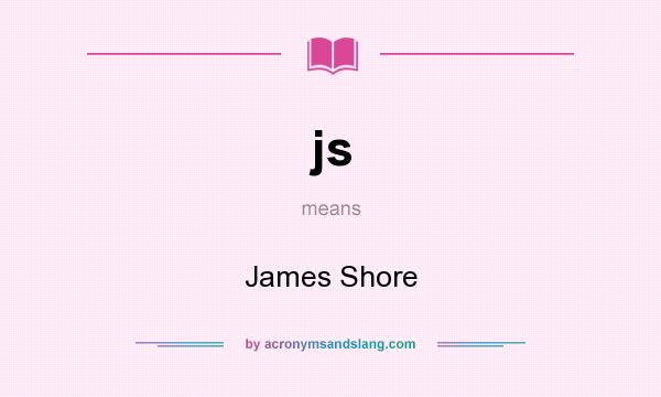 What does js mean? It stands for James Shore