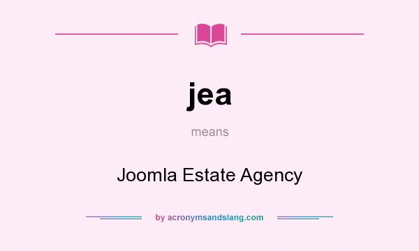 What does jea mean? It stands for Joomla Estate Agency