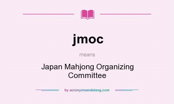What does jmoc mean? It stands for Japan Mahjong Organizing Committee