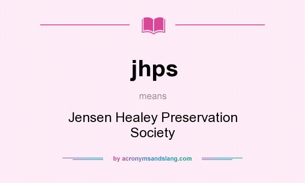 What does jhps mean? It stands for Jensen Healey Preservation Society