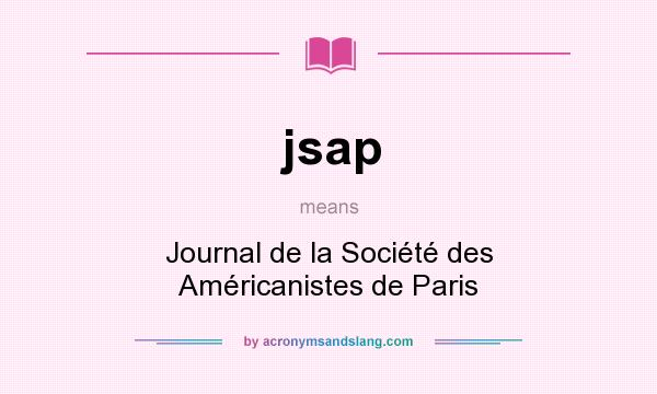 What does jsap mean? It stands for Journal de la Société des Américanistes de Paris