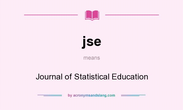 What does jse mean? It stands for Journal of Statistical Education