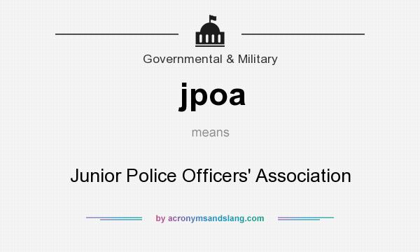 What does jpoa mean? It stands for Junior Police Officers` Association