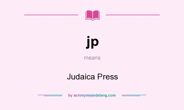 What does jp mean? It stands for Judaica Press