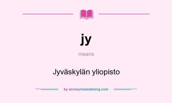 What does jy mean? It stands for Jyväskylän yliopisto