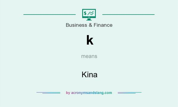 What does k mean? It stands for Kina