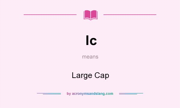 What does lc mean? It stands for Large Cap